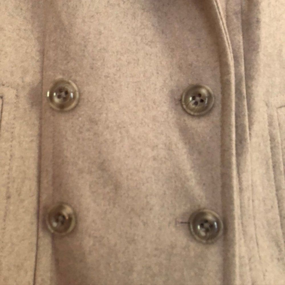 Ann Klein Heathered Wool Pea Coat - Picture 4 of 7
